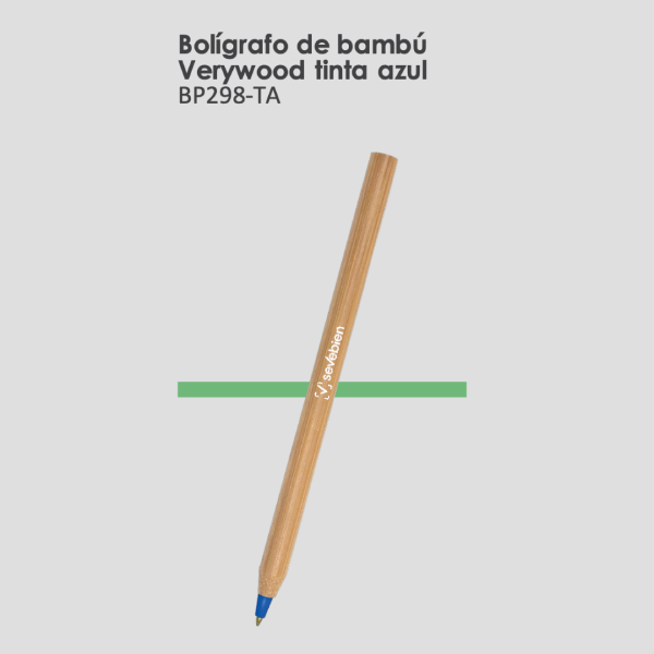 Bolígrafo de bambú Verywood tinta azul