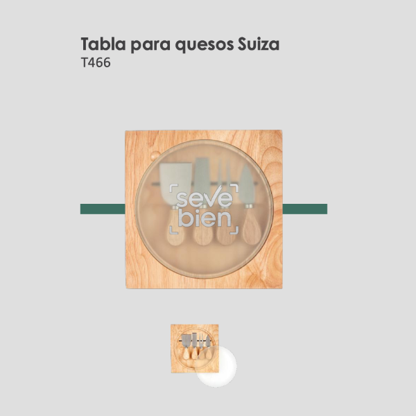 Tabla para quesos Suiza