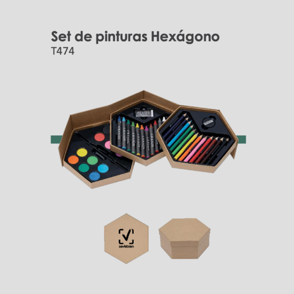 Set de pinturas Hexágono