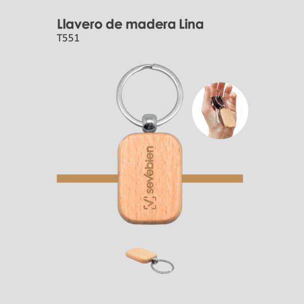 Llavero de madera Lina