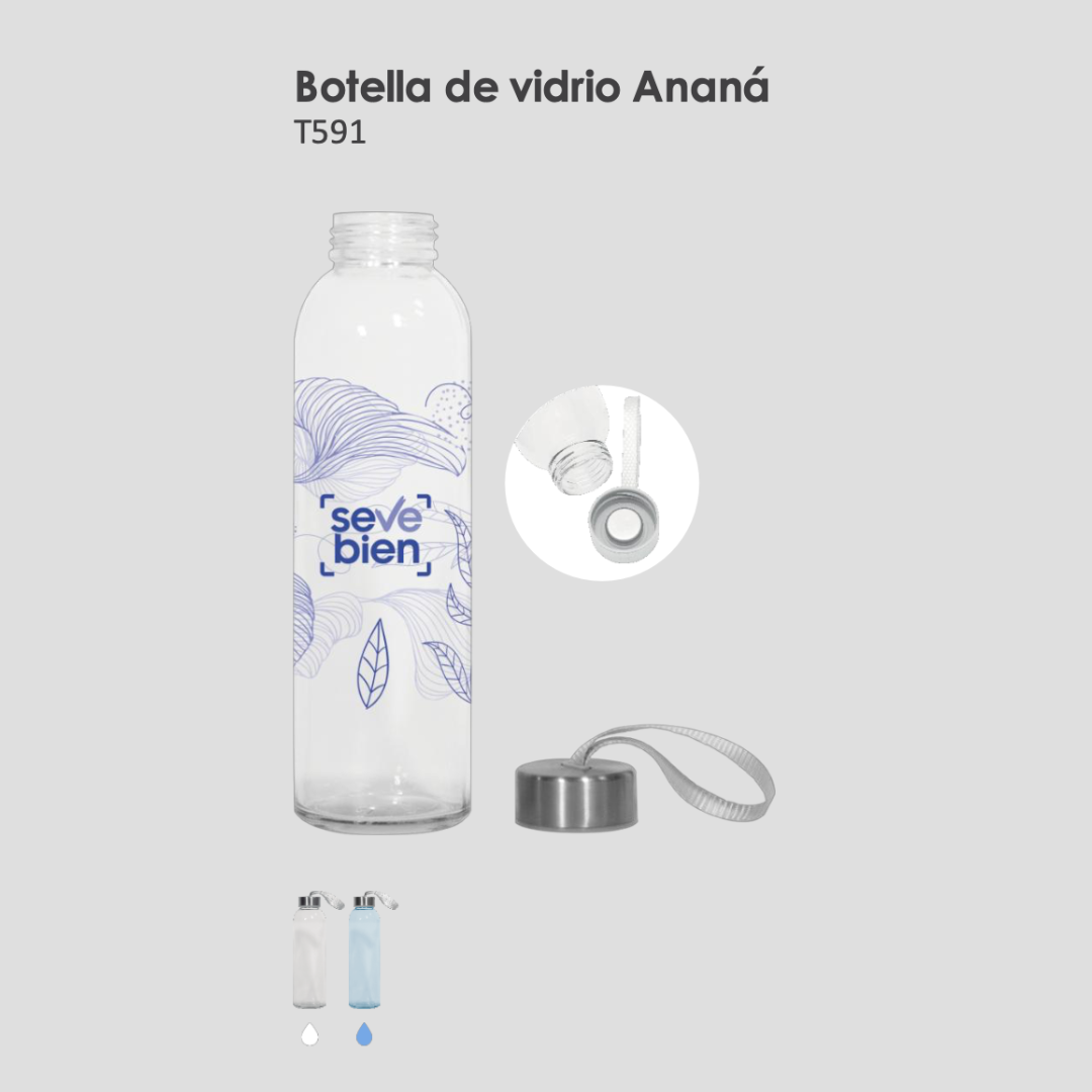 Botella de vidrio Ananá