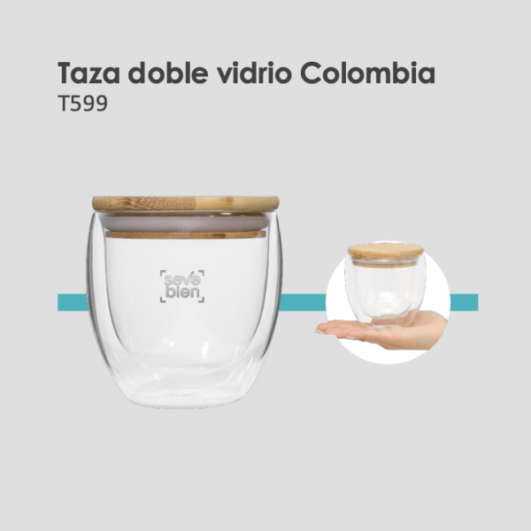 Taza doble vidrio Colombia
