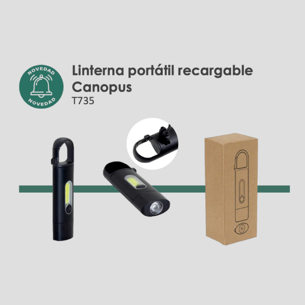 Linterna portátil recargable Canopus